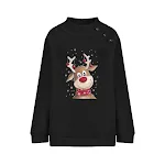 Felpa da donna a maniche lunghe allentata natalizia Fawn Christmas — foto 1