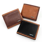 Carteira Curta Masculina Simples com Costura. Design moderno e funcional, perfeita para carregar cartões e dinheiro. Compacta e elegante. — foto 8