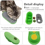 Catnip Toys Balls That Stick On Wall, Pet Massage Brush & Cat Toy Ball. Catnip Wall Balls For Cats Lick Face Scratchers, — photo 3