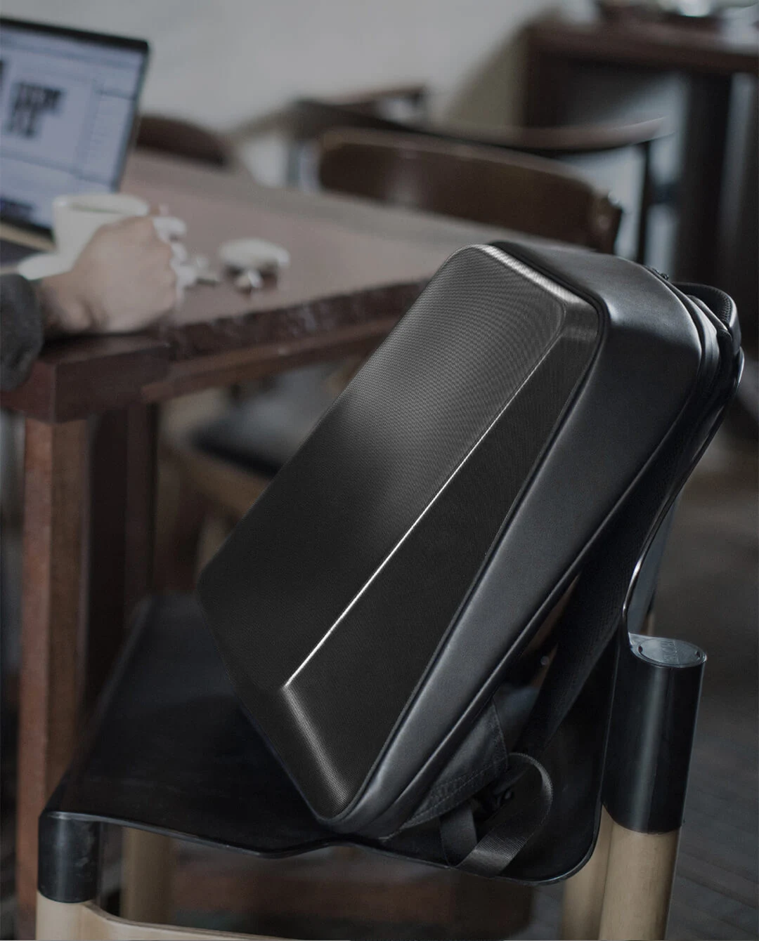 CUBE Series Black Square Backpack for Riding and Outdoor, Hard Shell Computer Bag, Durable and Protective, Ideal for Tra — photo 8