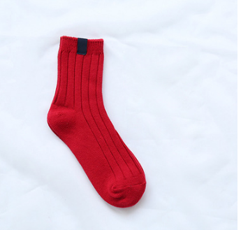 Female tube thick line cotton socks solid color cloth standard pile socks — photo 4