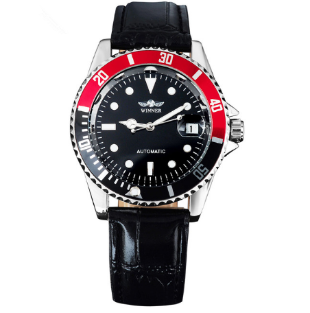 Relógio T-WINNER para homem Design esqueleto automático, pulseira de couro e à prova d'água. Elegância e funcionalidade para o homem moderno. — foto 4