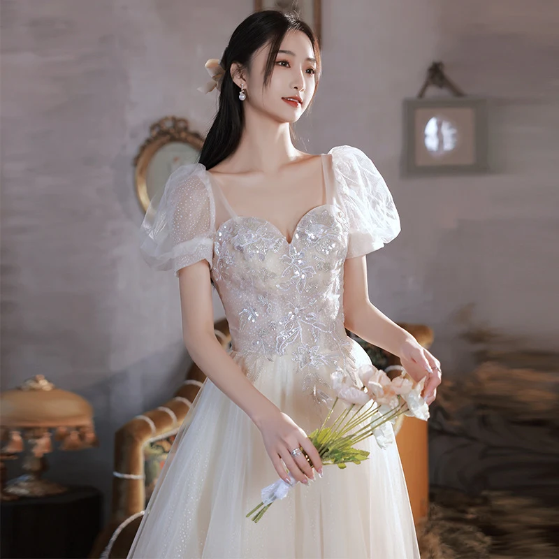 Women's Fairy Puff Sleeve Dress — photo 4
