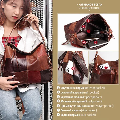 Title 3, Bolsa feminina retrô de couro, cores vibrantes,...