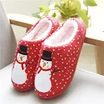 New Winter Christmas Snowman Couple Cotton Slippers Knitted Warm and Cozy Home Footwear for Winter Comfort — photo 8