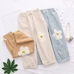 Women's Loose Bloomers Nine Points Casual Pants Spring and Summer Relaxed Fit Comfortable and Breathable Perfect for Eve — photo 6