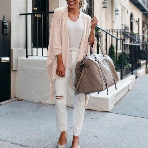Title 3, Ms Long loose irregular hem knit cardigan coat ...