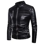 Jaqueta de couro de moto com múltiplos zíperes, estilo autêntico e proteção. Design moderno para um visual marcante e segurança incomparável ao pilotar. — foto 5