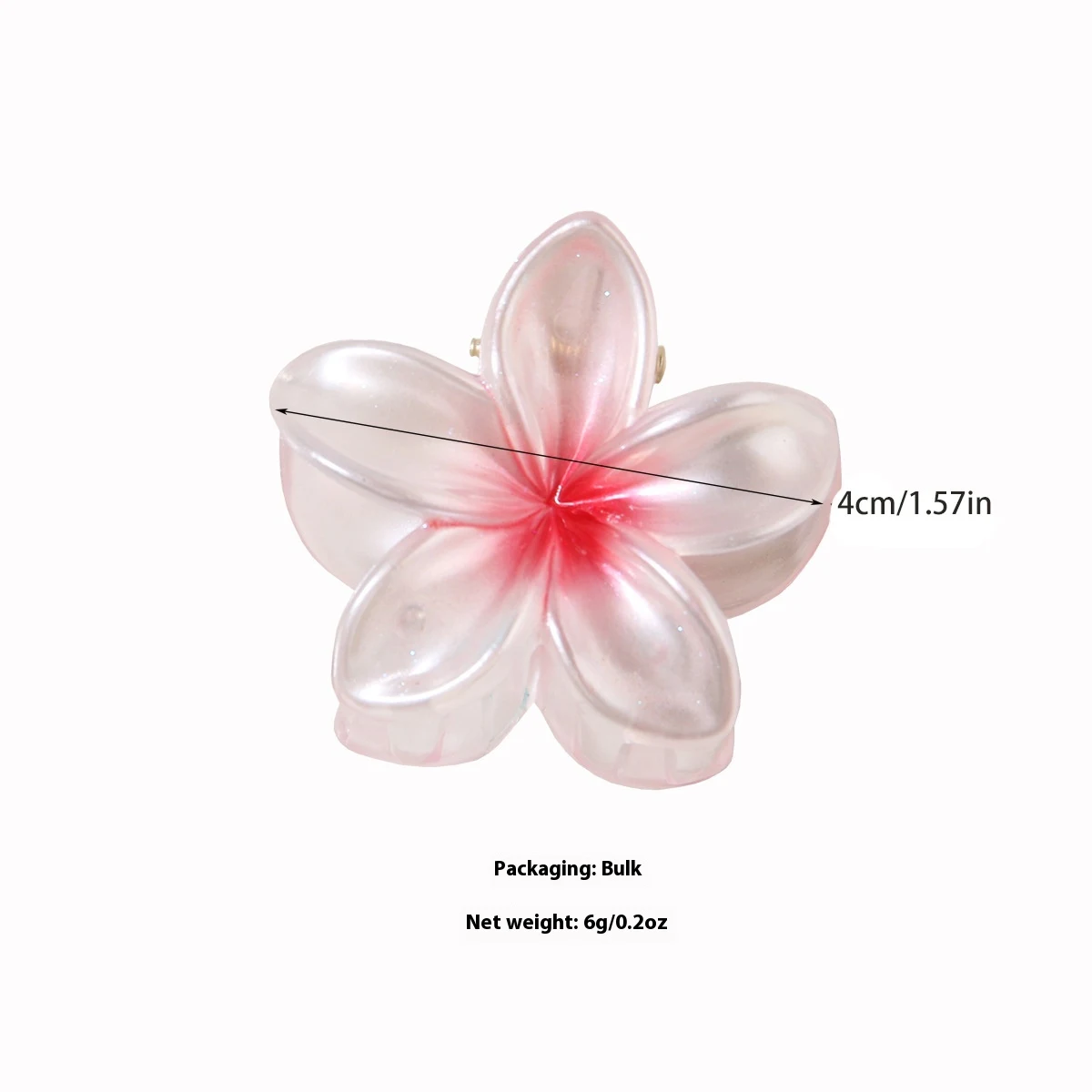 Presilhas de Flores Peroladas Pequenas 4cm Plumeria Rubra Doce. Adicione um toque charmoso aos seus penteados. Perfeitas para qualquer ocasião. — foto 9