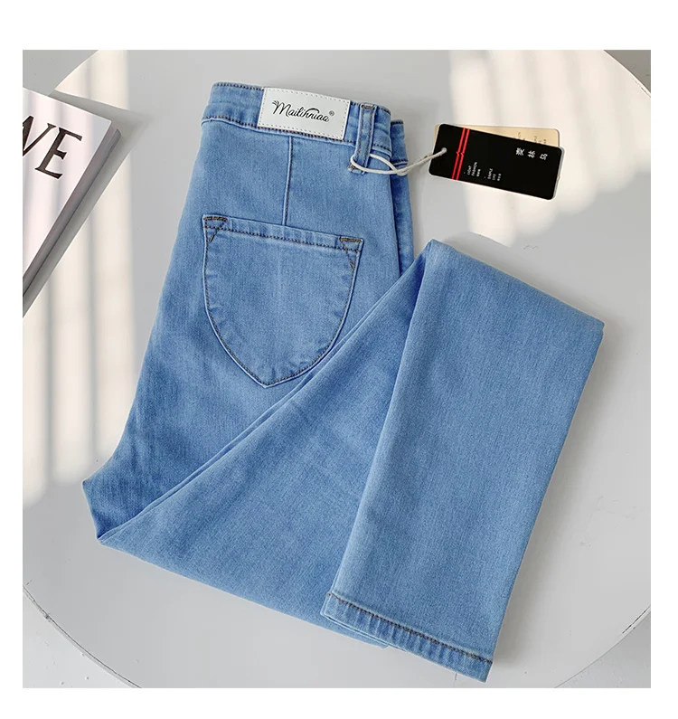 Women's high waist stretch jeans, tight-fitting pants. Experience comfort and a flattering fit with these stylish and ve — photo 2