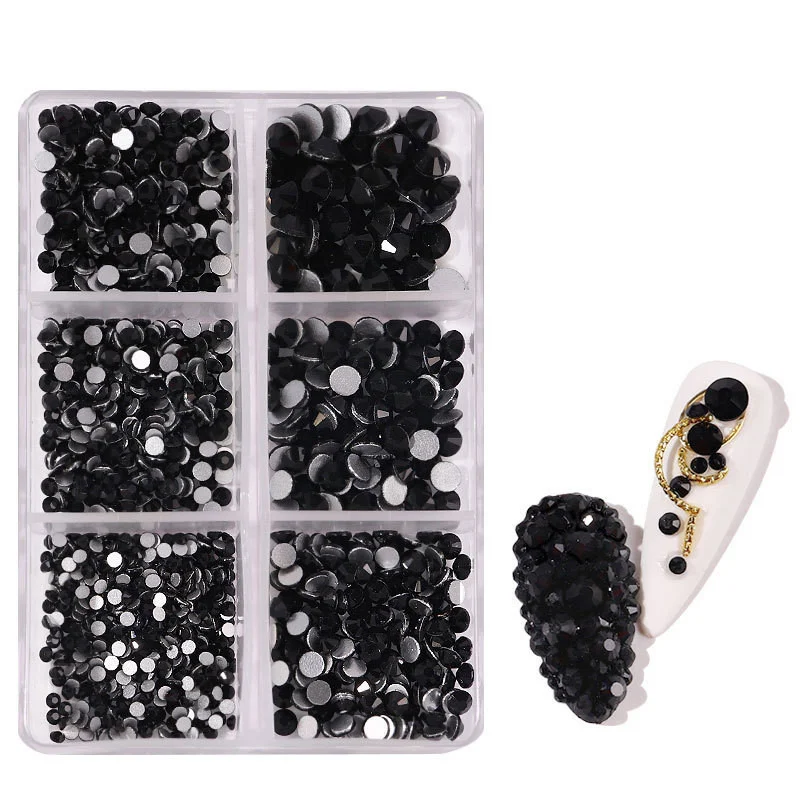 Title 2, Porcelain White Champagne 6-compartment Nail St...
