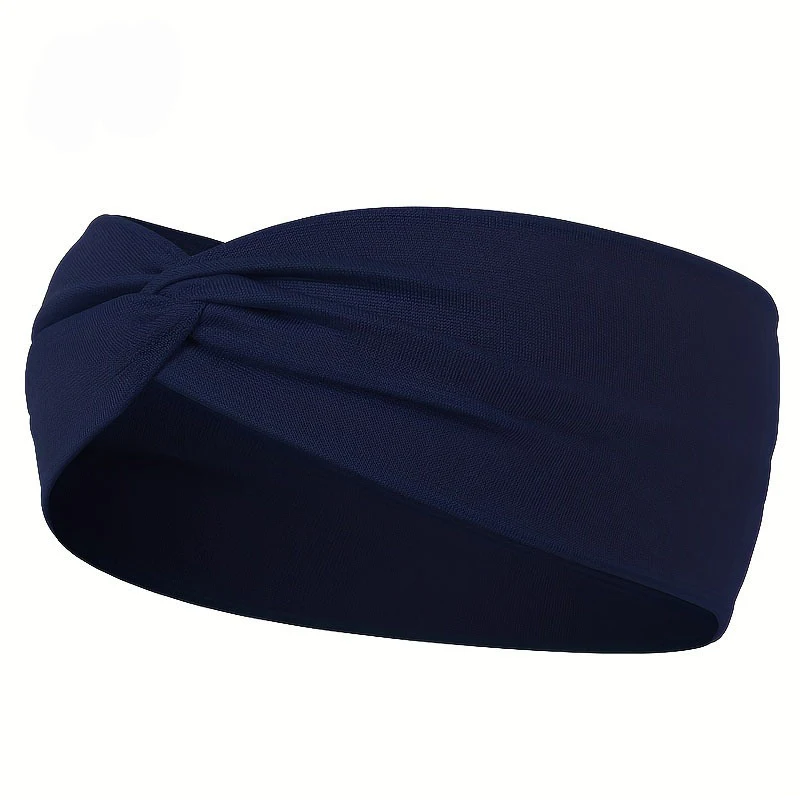 Title 14, Pure Color And Knotted Hair Band Elastic Wide H...