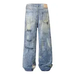 Men's American-Style Dirty Dyed Jeans Experience comfort and a unique, worn-in look. These jeans offer effortless style — photo 1