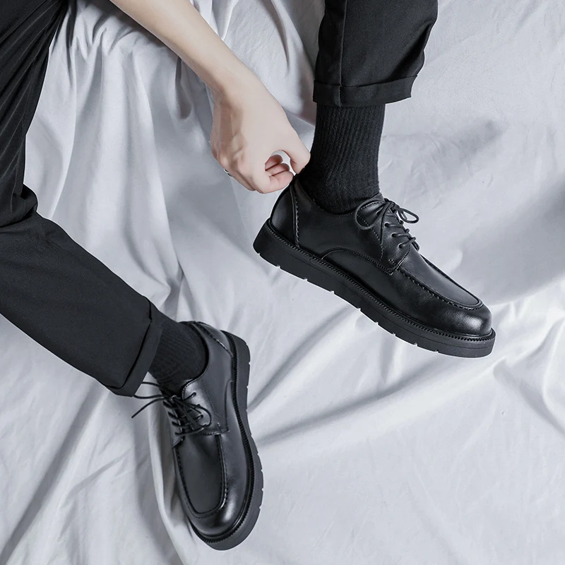 Title 2, Heren Casual Leren Schoenen Trendy Dikke Zool Z...