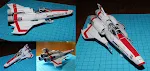 Modelo de papel DIY Battlestar Viper No 2 feito à mão. Construa sua própria nave espacial e divirta-se com este brinquedo único. — foto 1
