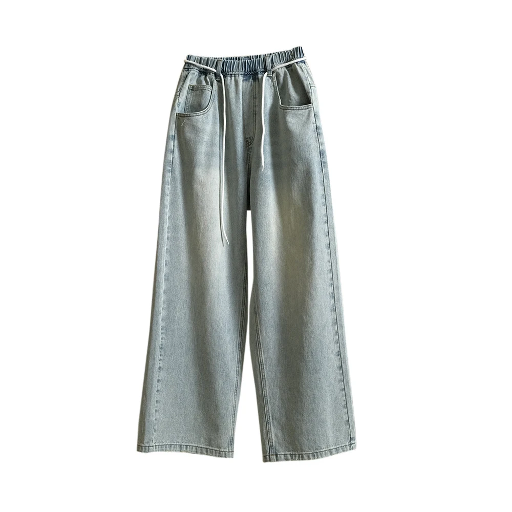 Pantalones Sueltos Adelgazantes Azul Claro Casuales para Mujer Comodidad y Estilo Sofisticado Perfectos para el Uso Diario y un Look Favorecedor. — foto 2