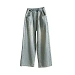 Pantalones Sueltos Adelgazantes Azul Claro Casuales para Mujer Comodidad y Estilo Sofisticado Perfectos para el Uso Diario y un Look Favorecedor. — foto 2