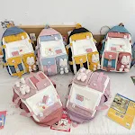 Girls' Large Capacity Backpack Nylon with Contrast Color, perfect for school, travel, and everyday use, durable design. — photo 11