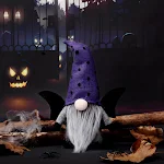Enfeite de boneca de morcego sem rosto de Halloween para decoração festiva. Adicione um toque assustador e único à sua casa. — foto 2