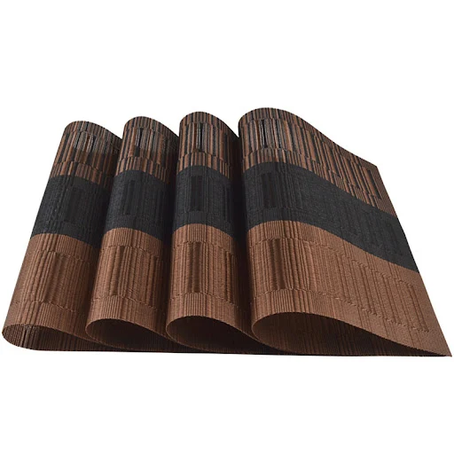 Title 8, Plain Rectangular PVC Woven Tableware Western-s...
