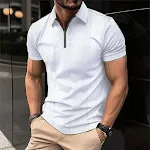 Camisa Polo Masculina com Botões e Gola com Estampa, Conforto e Estilo para o Dia a Dia e Ocasiões Casuais, Perfeita para o Verão. — foto 1