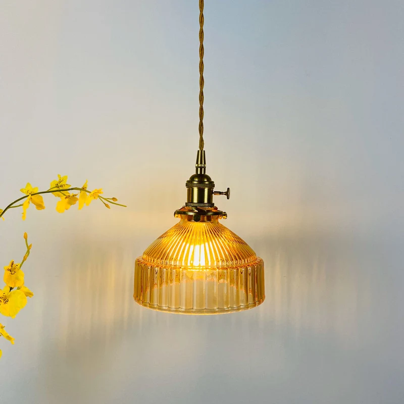 Title 5, Nordic Retro Brass Glass Chandelier. Illuminate...