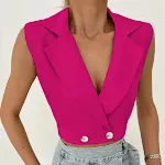 Women's Fashion V-neck Cotton Linen Vest Top, breathable and comfortable summer top, perfect for casual wear, versatile — photo 6