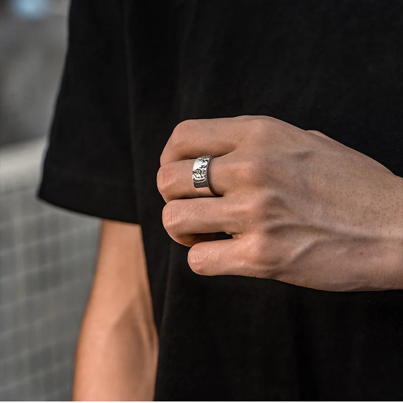 Anillo Estilo Tiger Normcore Moda Sencilla Signo del Zodiaco Chino Tigre Joyería Minimalista para un Look Moderno y con Significado — foto 13