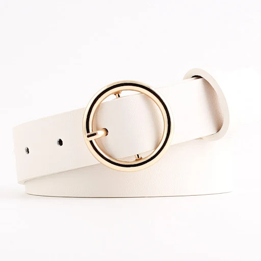 Title 6, Womens jeans round buckle belt women