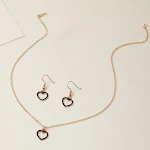 Conjunto de brincos e colar estrela de cinco pontas e abacaxi, moda simples e amor. Ideal para expressar seu amor e estilo diário. — foto 7