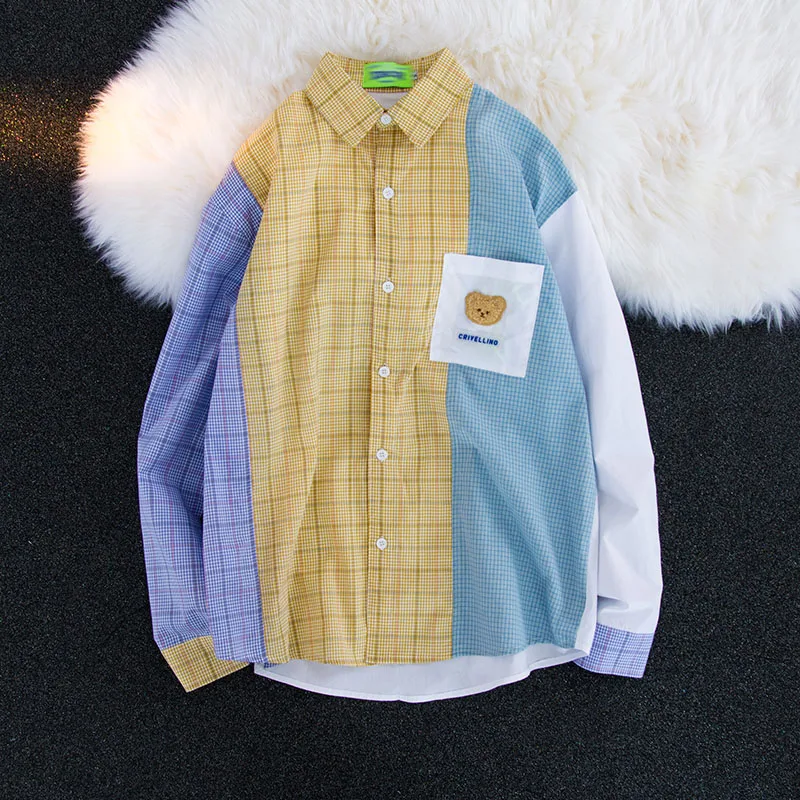 Title 1, Design Sense Niche Contrast Color Stitching Pla...