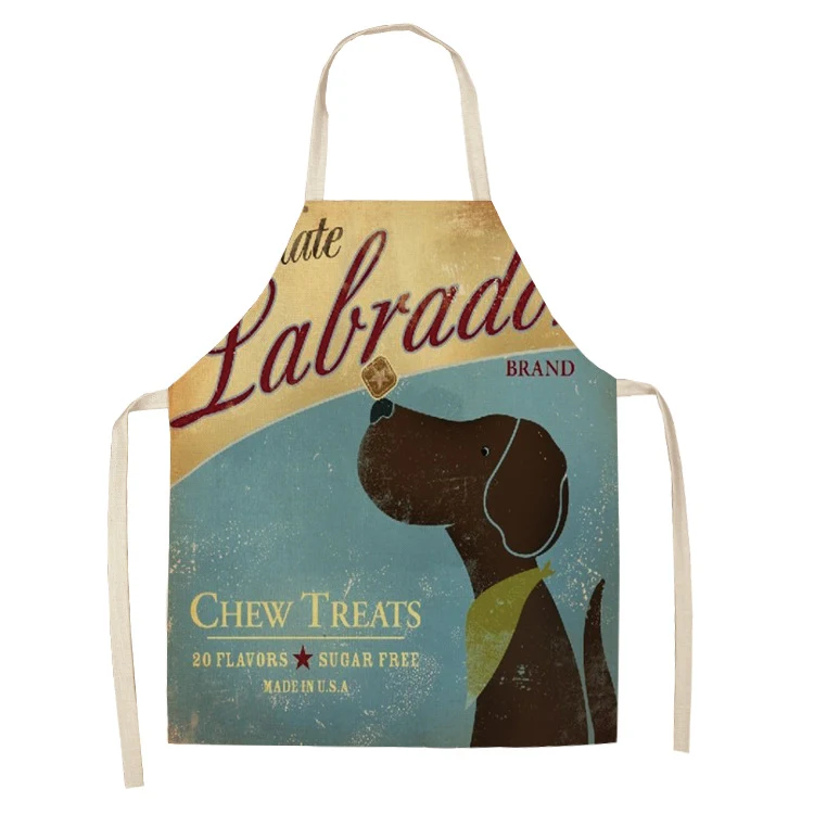 Title 19, Cotton and linen cartoon dog apron, perfect for...