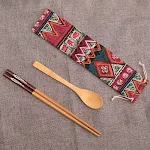 Wooden Chopsticks Spoon Set Travel Portable Tableware perfect for on-the-go dining, lightweight and reusable, ideal for — photo 1