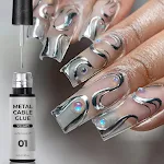 5ml Nail Metal Cable Adhesive Hoy Edge Painted. Securely bonds and paints nail edges. Strong, durable hold, perfect for — photo 1
