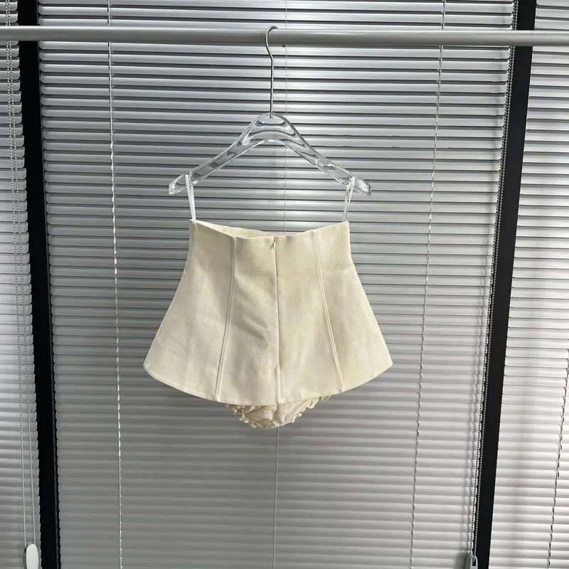 Mini-culottes met borduursel type A, hoge taille, onderrok, perfect als comfortabele onderkleding en extra bescherming onder kleding. — foto 4