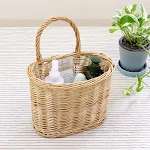 Wicker storage basket with handle. A stylish and practical solution for organizing your home. Easy to carry and adds a t — photo 7