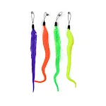 Funny Cat Interactive Toys Feather Teaser Stick Retractable Three Section Fishing Rod Colorful Plush With Bells Pet Sup — photo 6