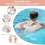 Baby Swan Sunshade Swimming Ring provides safe sun protection in the pool. Inflatable swim ring, water fun, and UV prote — photo 9