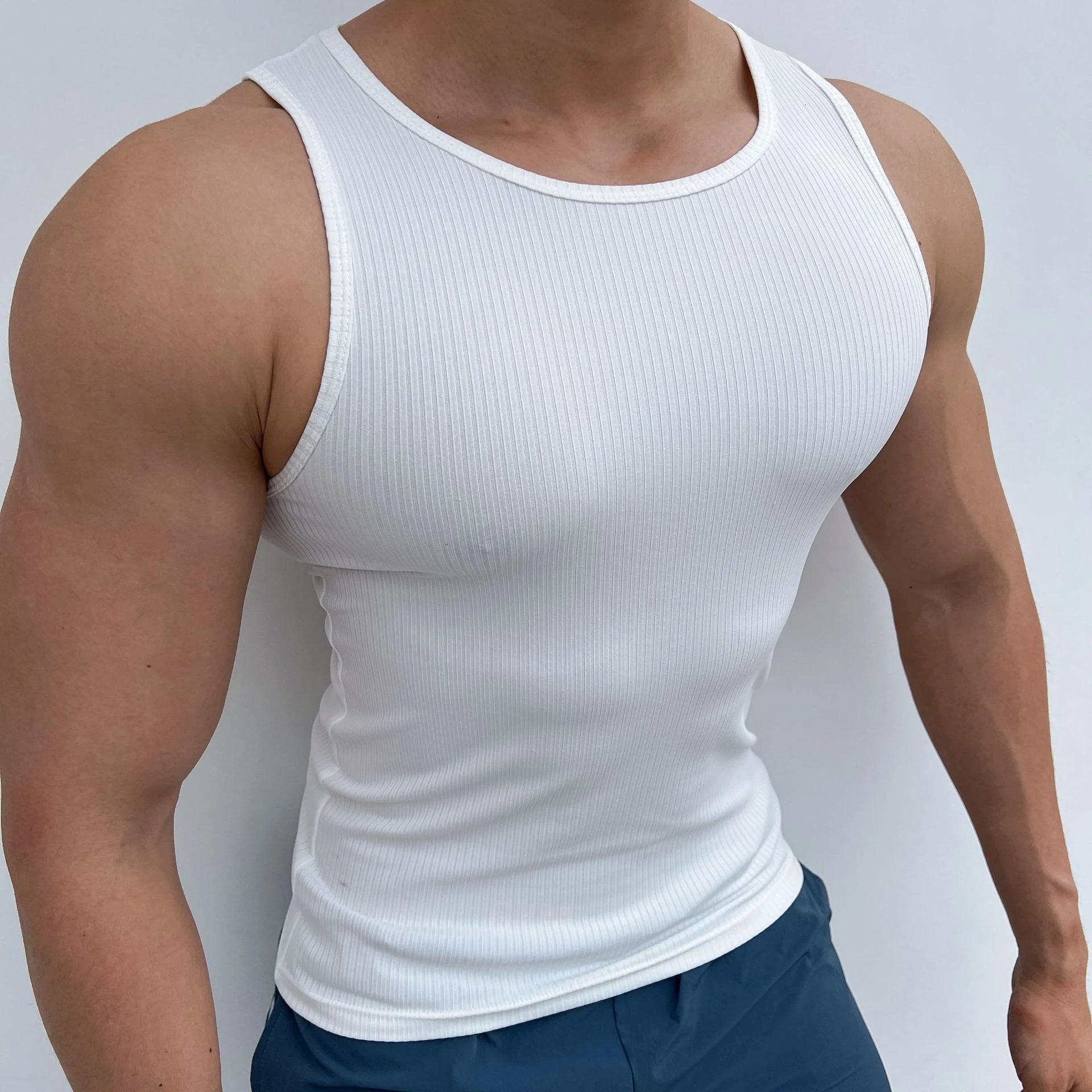 Men's Stretch Tight Sports Vest Breathable and Quick-Drying Ideal for Workouts and Fitness Provides Comfort and Freedom — photo 24