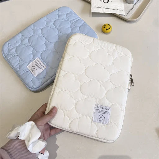 Title 18, Cute Cloud Embroidery Notebook Storage iPad Tab...
