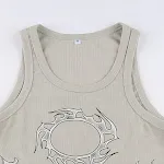 Regata esportiva básica e slim com estampa personalizada de chamas em turbilhão. Conforto, estilo e liberdade de movimento para seus treinos. — foto 16