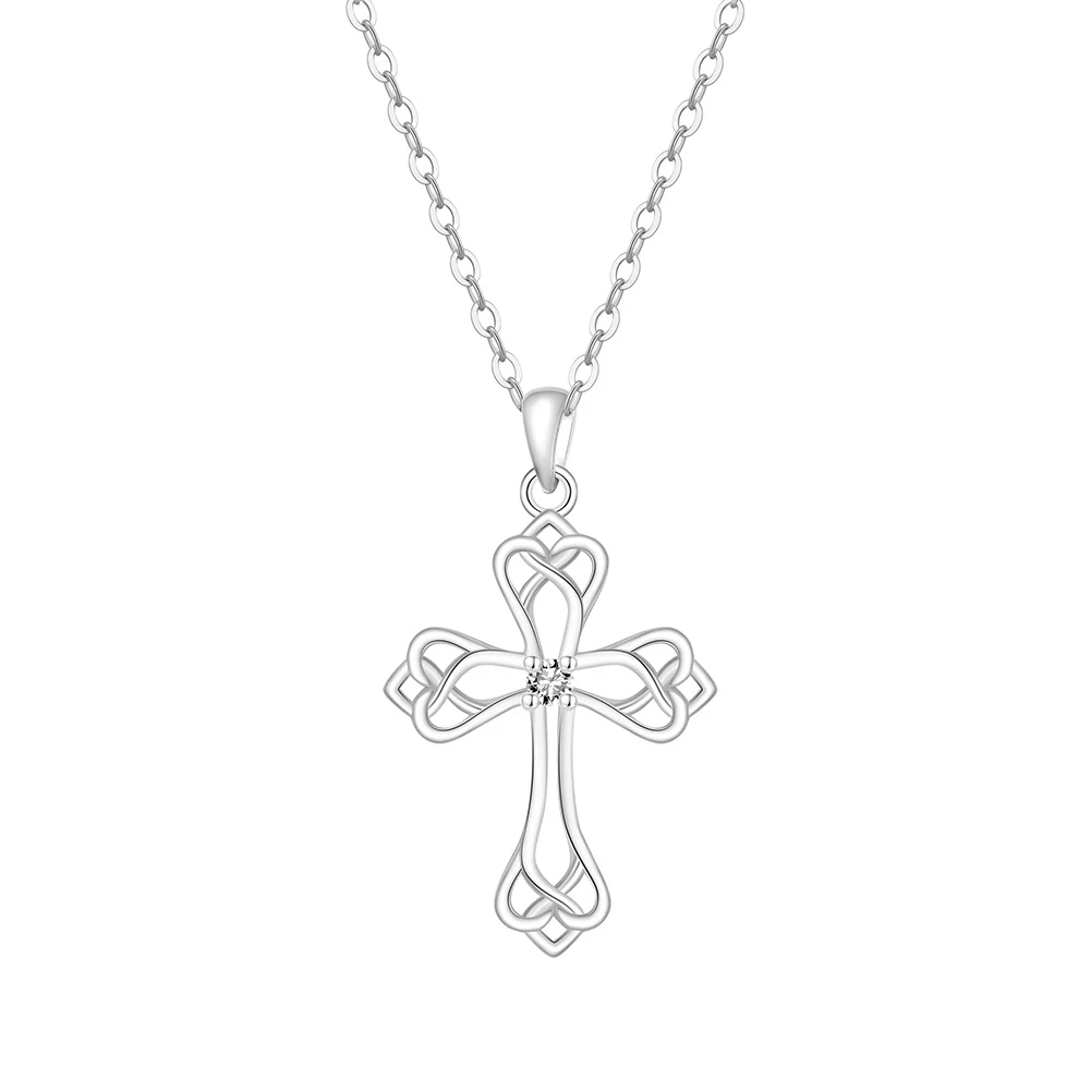 Colar feminino de prata esterlina com nó celta. Joia elegante e atemporal, símbolo de amor e união. Perfeito para presentear e usar sempre. — foto 2