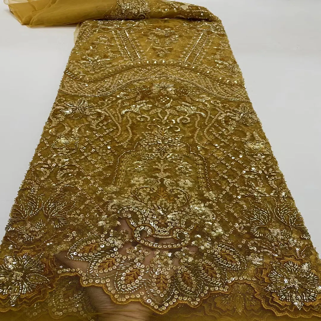 Title 1, Embroidery Heavy Industry Beaded Tulle Lace Fab...