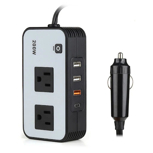 Title 2, Inverter per auto 200W DC12V a AC110V con ricar...