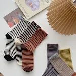 Vintage Stripe Women's Contrast Color Tube Socks Comfortable and Stylish Retro Socks for Women, Perfect for Everyday Wea — photo 1