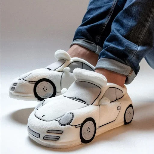 Title 2, Porsche Plush Slippers Racing BMW. Cozy and fun...