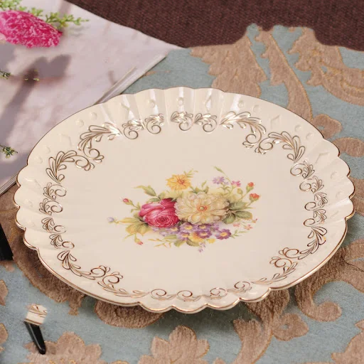Title 5, Ceramic Plate Home Creative Round Fruit Plate S...