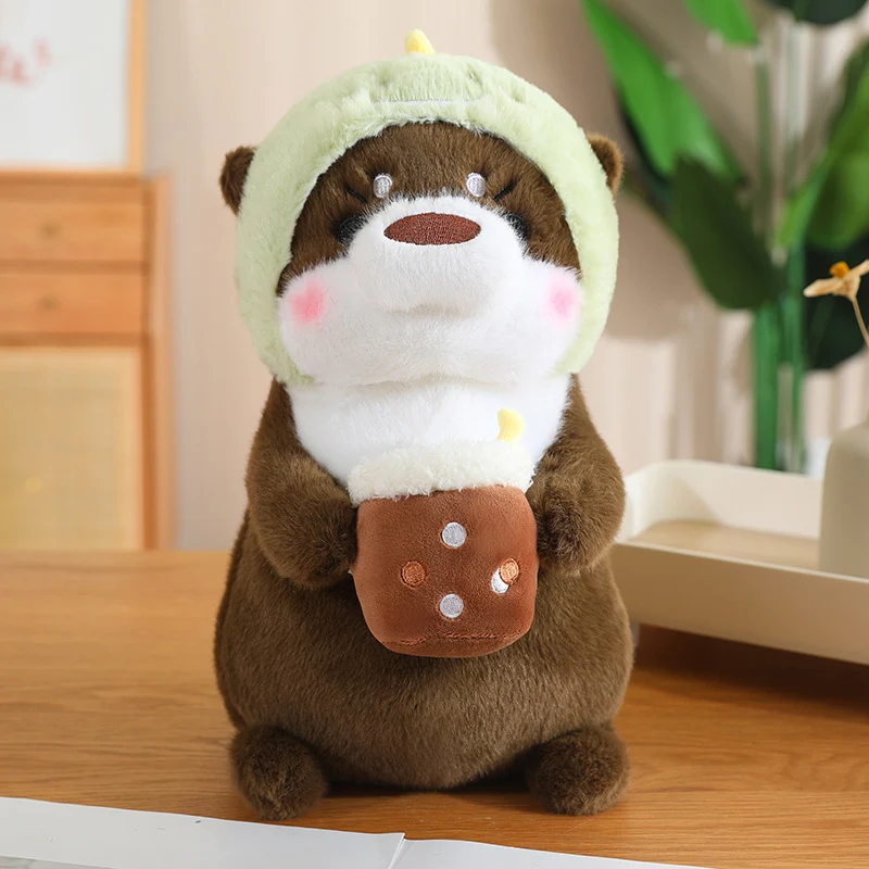 Boneca de Figurine Fofa de Lontra de Milk Tea Transformável, ideal para presentear ou colecionar, um toque adorável e divertido. — foto 8
