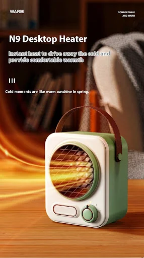Title 1, Portable Mini Desktop Warm Air Blower Heater