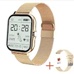 Gold watch with silicone strap
